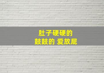 肚子硬硬的 鼓鼓的 爱放屁